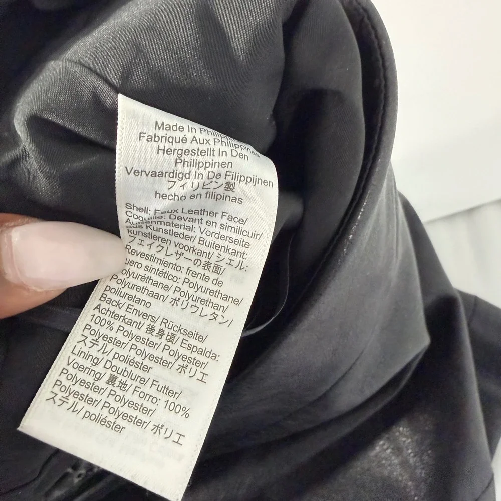 J.Crew Black Faux Leather Mini Skirt A-Line‎ Size 4